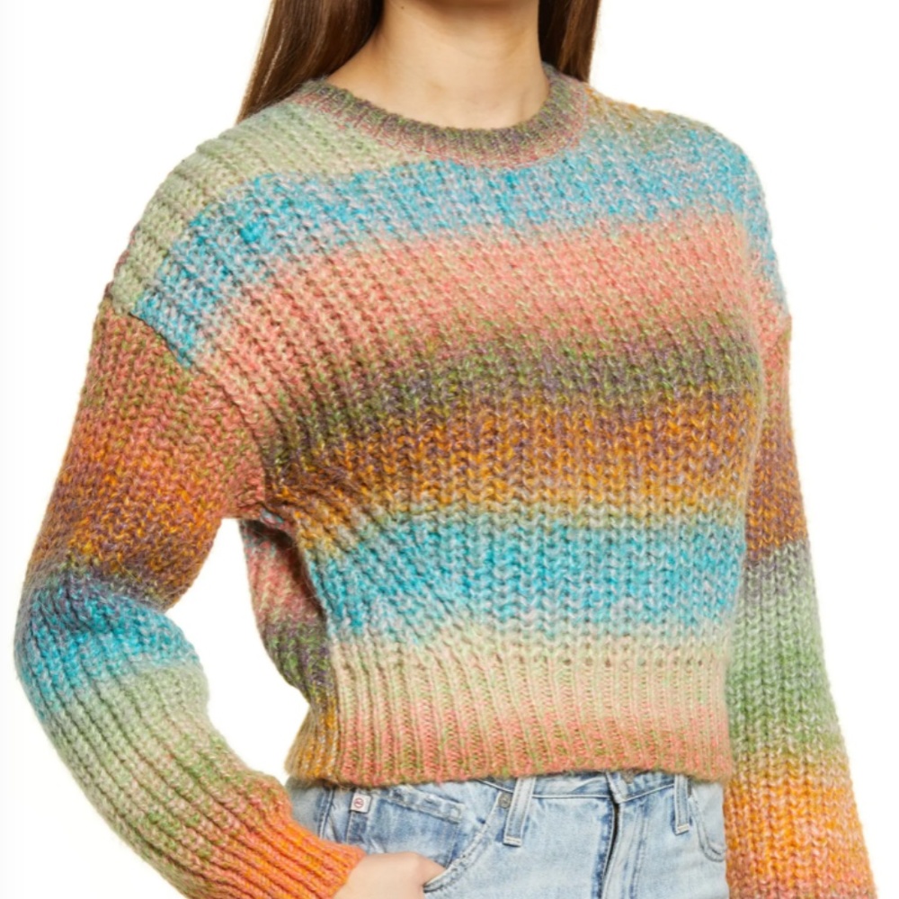 Bdg Urban Outfitters Stripe Balloon Sleeve Sweater